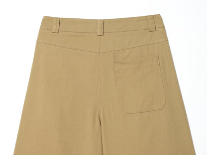 Women's pleated long style casual shorts
