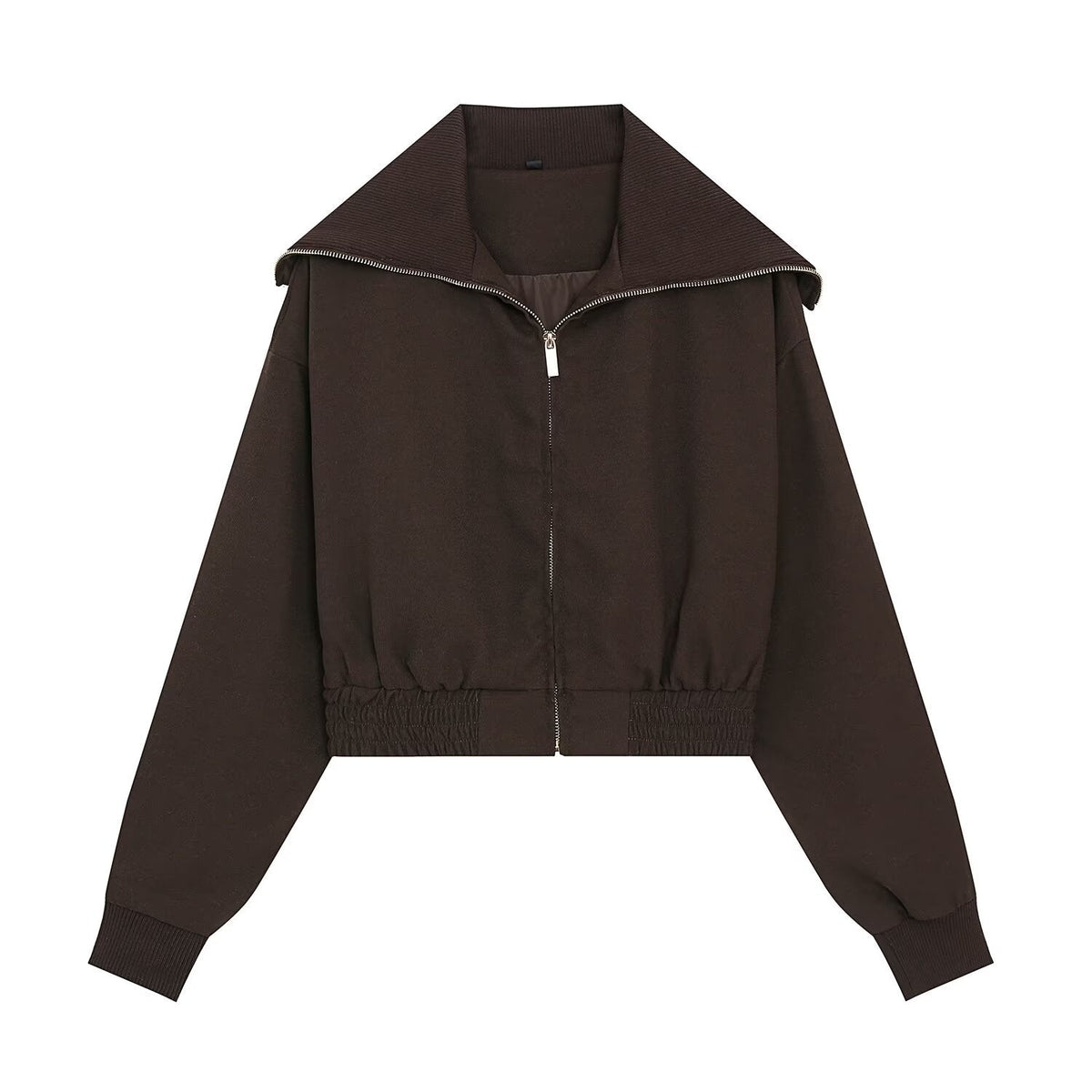 suit Women's 2 pieces ribbed collar short jacket Coat+Pants
