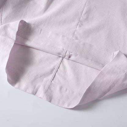 Women's loose V-neck linen blend cover shirt