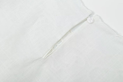Women's bow decoration hollow embroidery top