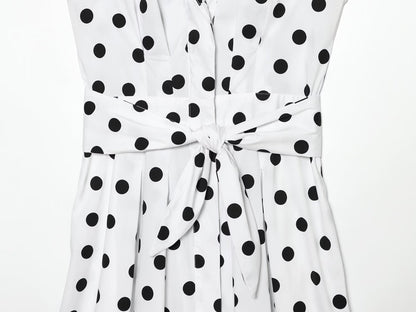 Women's polka dot Poplin Midi Dress