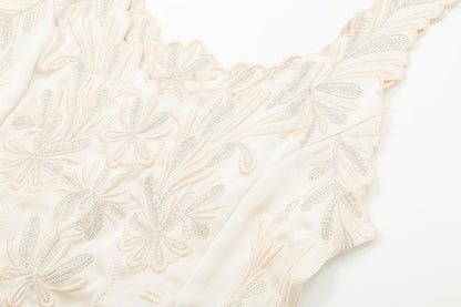 suit Women's 2 pieces embroidered vest style top+Shorts