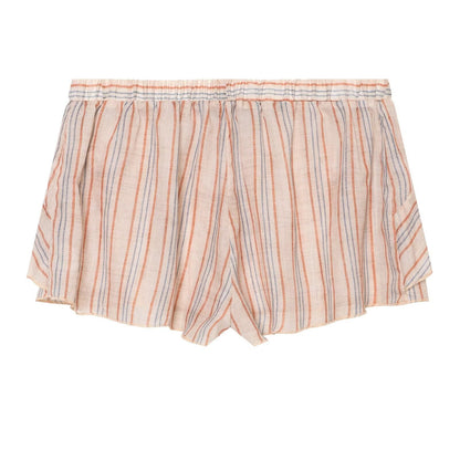 suit Women's 2 pieces striped layered decorative shirt+shorts