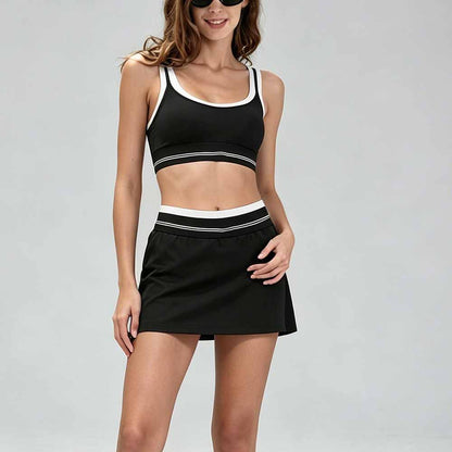 Women's new fake two-piece underwear outdoor running skirt