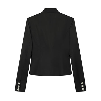 Women's double breasted waist cinched jacket Coat