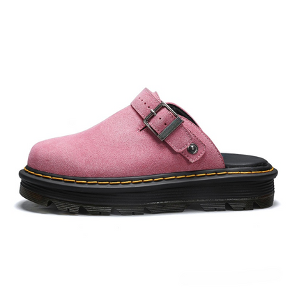 2026 women's new platform sandals and slippers plus size half-enclosed slippers have a shoe box