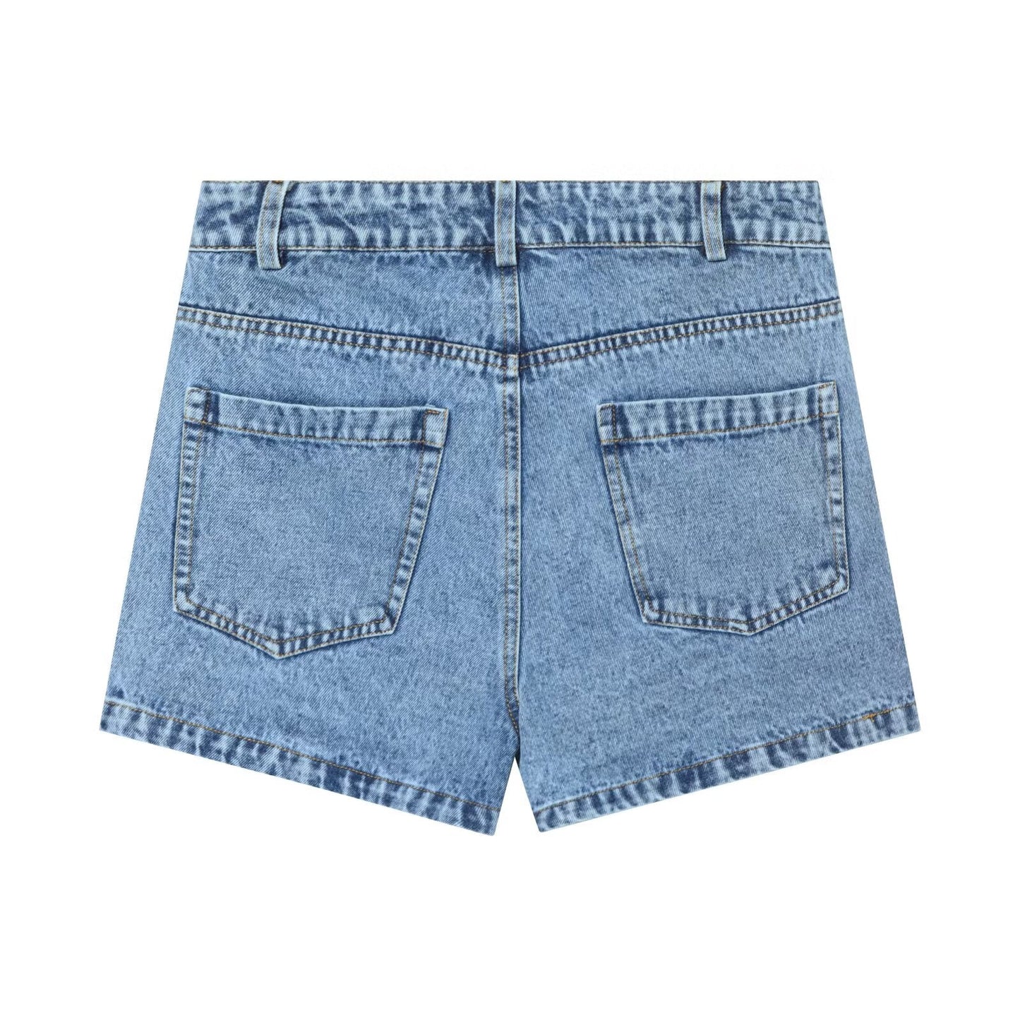 suit Women's 2 pieces casual short denim shirt+culottes