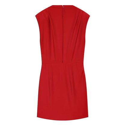 Women's with shoulder pads pleats mini dress