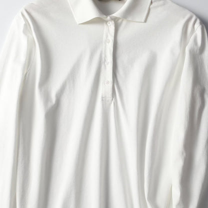 Women's casual versatile long sleeved polo shirt