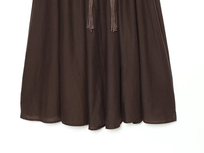 Women's with Belt vacation style cotton dress