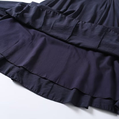 Women's casual draped MIDI skirt