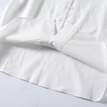 Women's casual linen blend sleeveless shirt