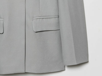 suit Women's 2 pieces long sleeved contrasting collar Blazer Coat +Pants