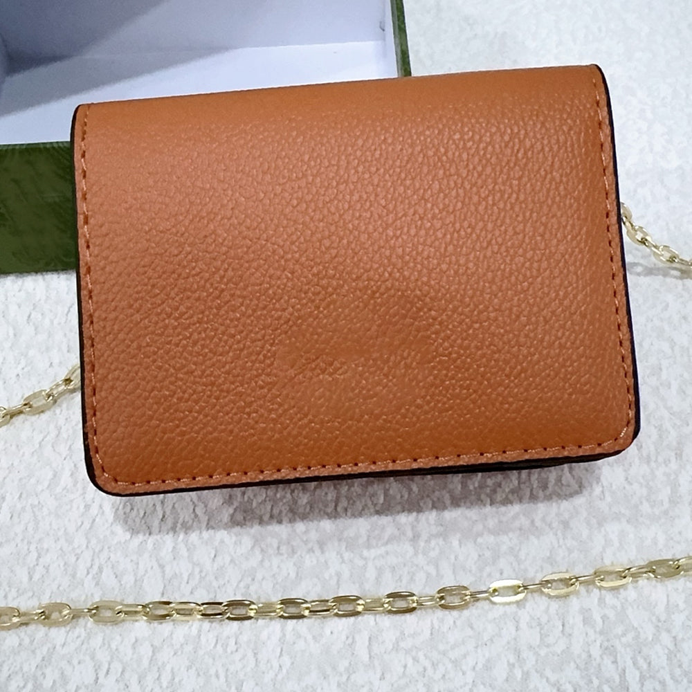 Women's new Joker metal chain flip design mini bag