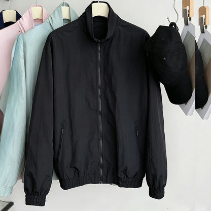 Women's new casual Joker collar jacket coat