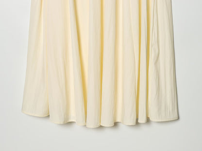 Women's scarf knot decoration pleated Midi skirt