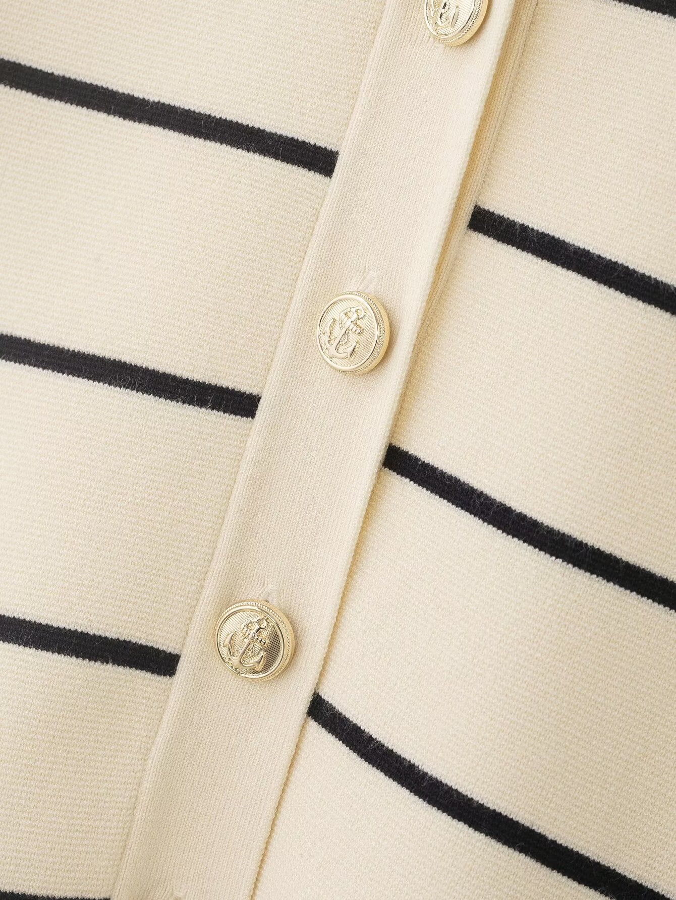 suit Women's 2 pieces striped short sleeved knitted Coat+Skirts
