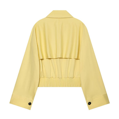 Women's casual short lapel Coat