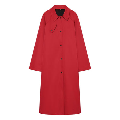 Women's loose long style windbreaker Coat