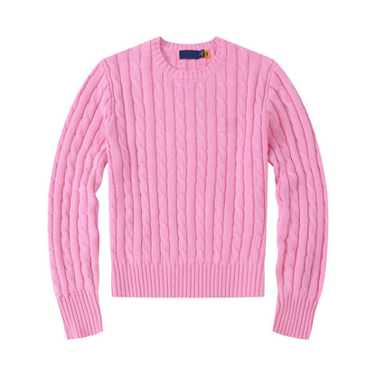 Women's new casual versatile embroidered pullover slim sweater