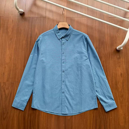 New casual Joker classic button collar design cotton long sleeve shirt