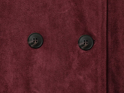 Women's with belt imitation suede jacket Coat