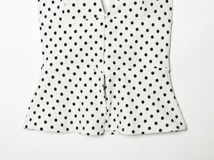 suit Women's 2 pieces elastic wave point hanging neck top+flared pants