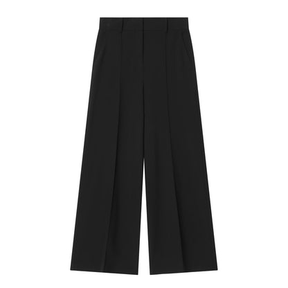 suit Women's 2 pieces black slim V-neck vest+Pants