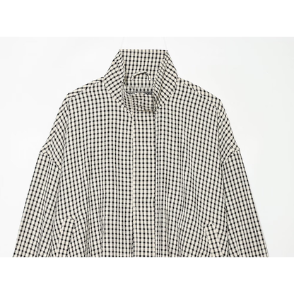 Women's casual plaid pilot jacket Coat