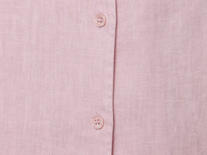 suit Women's 2 pieces pocket decoration linen blend shirt+Pants