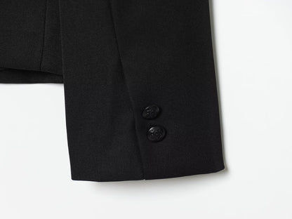 Women's breasted decorative high neck Blazer Coat