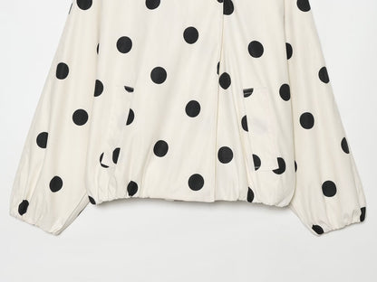 Women's polka dot pilot jacket Coat