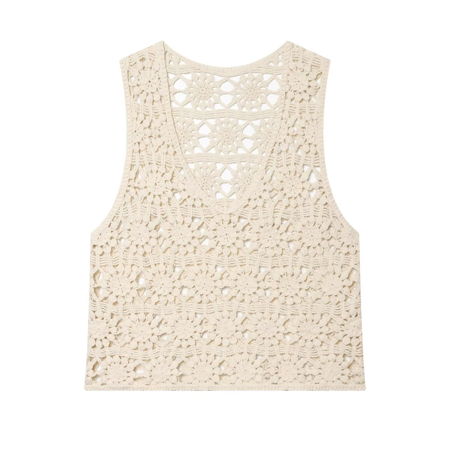 Women's casual hollow knitted vest