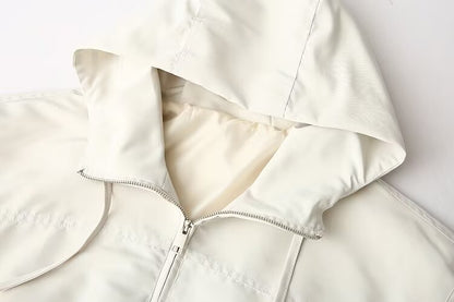 Women's casual short hooded jacket Coat