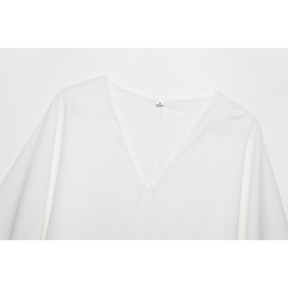 suit Women's 2 pieces linen blend cape style top+Pants
