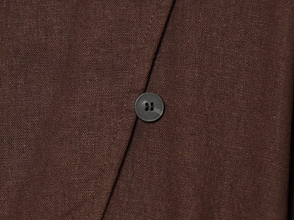 Women's linen blended Button-up Coat