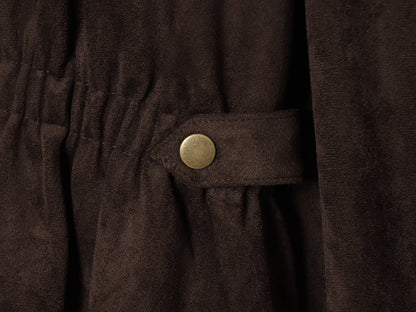 Women's suede texture effect short jacket Coat