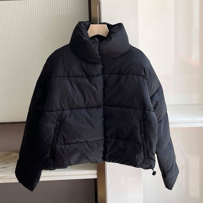 Women's new stand-up collar short puffs cotton-padded jacket