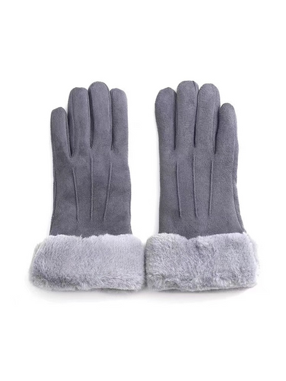 Women's new suede touch-screen gloves
