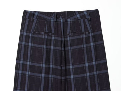 Women's loose checkered casual pants