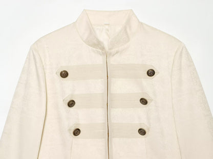 Women's button decoration slim Coat