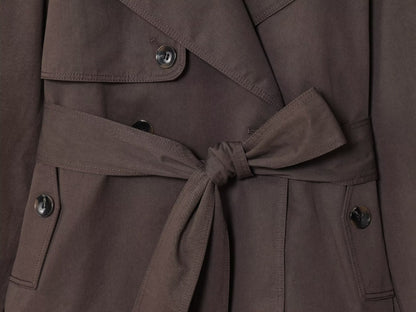 Women's with belt loose short windbreaker Coat
