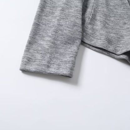 Women's new fashion long sleeved pleated knitted T-shirt top