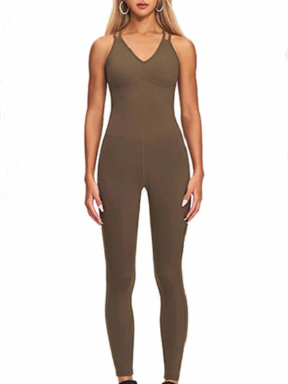 2026 women's new one-piece yoga clothes with chest pads and tight-fitting exercise clothes