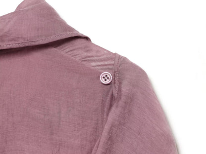 Women's scarf collar design asymmetrical shirt