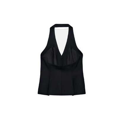 suit Women's 2 pieces halter neck vest style top+Shorts