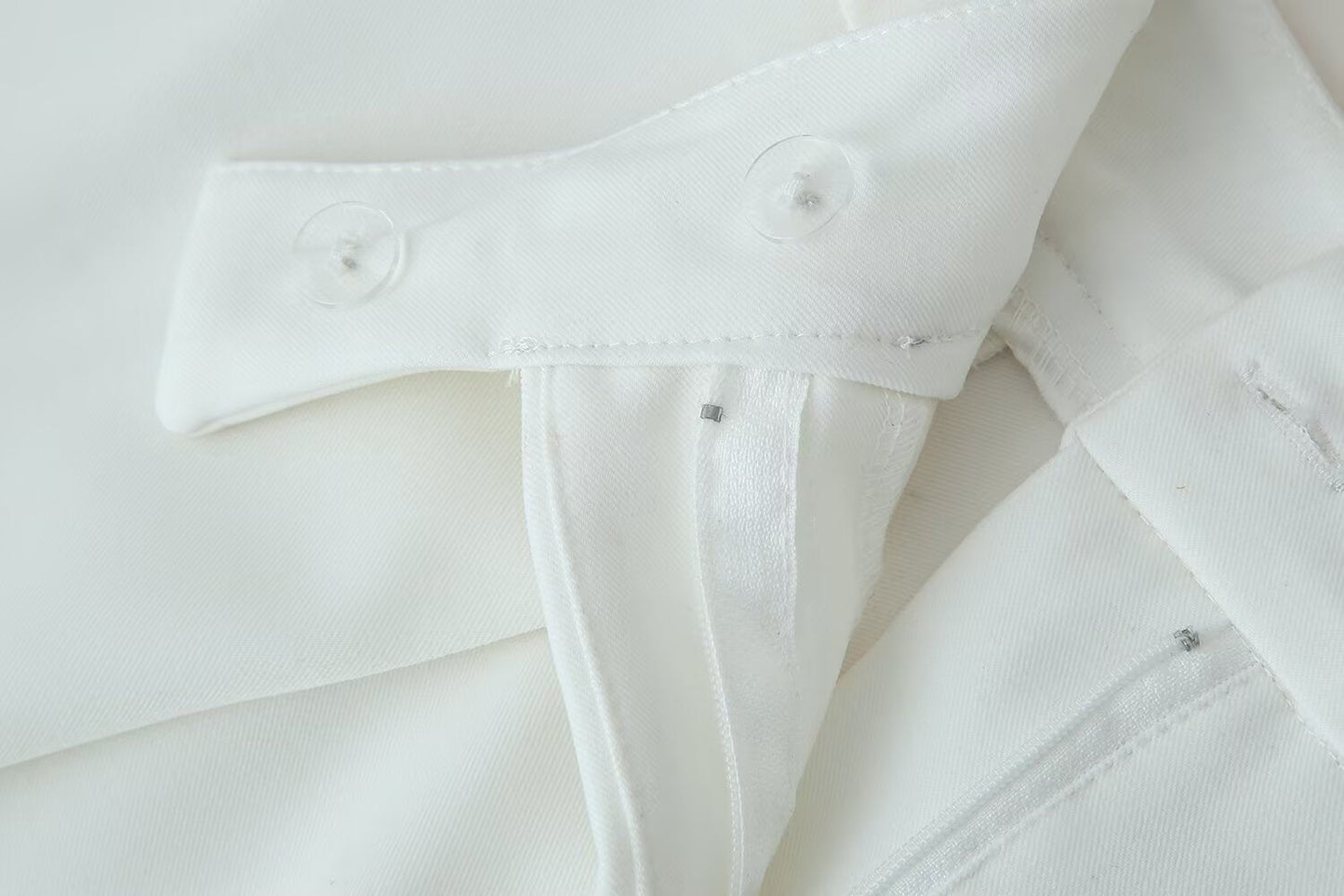 Women's new casual loose zipper pleated trousers