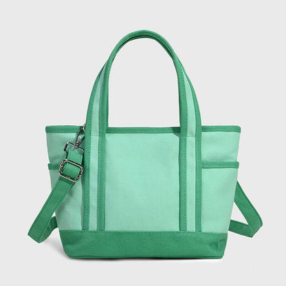 Women's new contrast detachable shoulder strap handbag