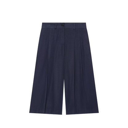 suit Women's 2 pieces with Belt linen blend vest+Long style casual shorts