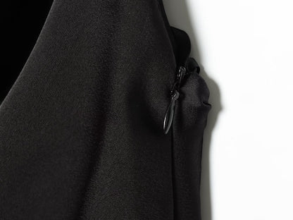 Women's satin textured halter neck dress